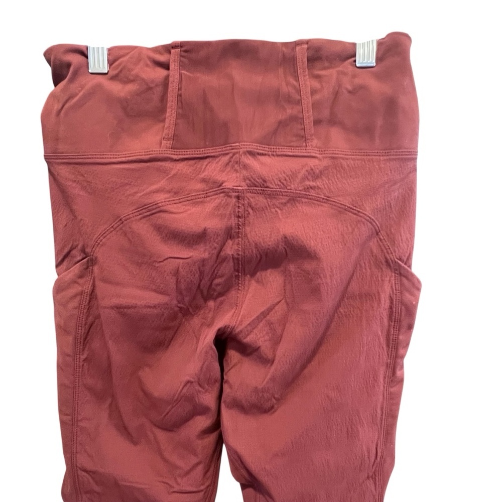 ATHLETA Trekkie Hybrid Crop Tight Pants High Rise Leggings Cognac Brown Size 4 - Picture 5 of 16